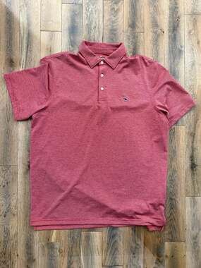 Vineyard Vines Men's St. Jean Stripe Sankaty Performance Polo S L Lighthouse Red
